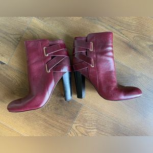 Leather and suede boots